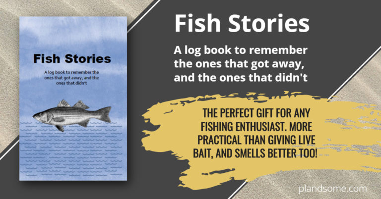 Fish Stories Log Book by Plandsome